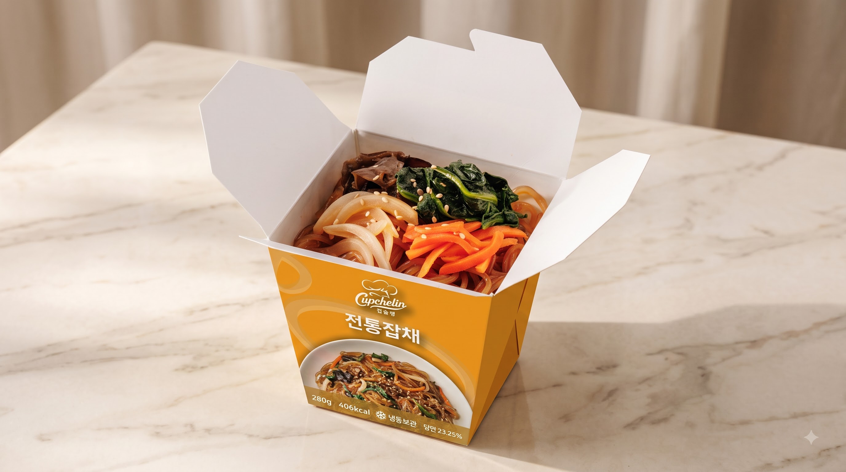 Cupchelin Traditional Japchae package and noodles